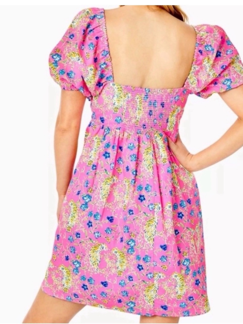 Lilly Pulitzer Kay Babydoll Dress tiger Garden - Picture 3 of 7